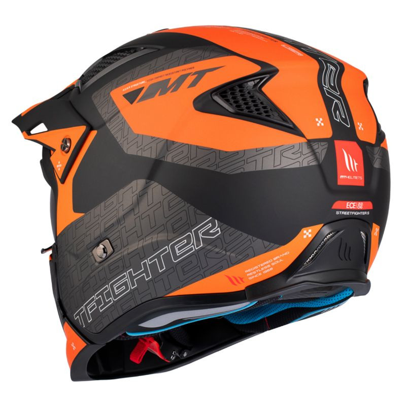 CASQUE TRIAL MT STREETFIGHTER SV TOTEM B4 GRIS/ORANGE MAT