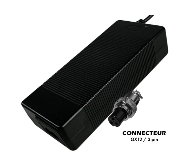 Chargeur 42V / 2A (connecteur GX12-3p)
