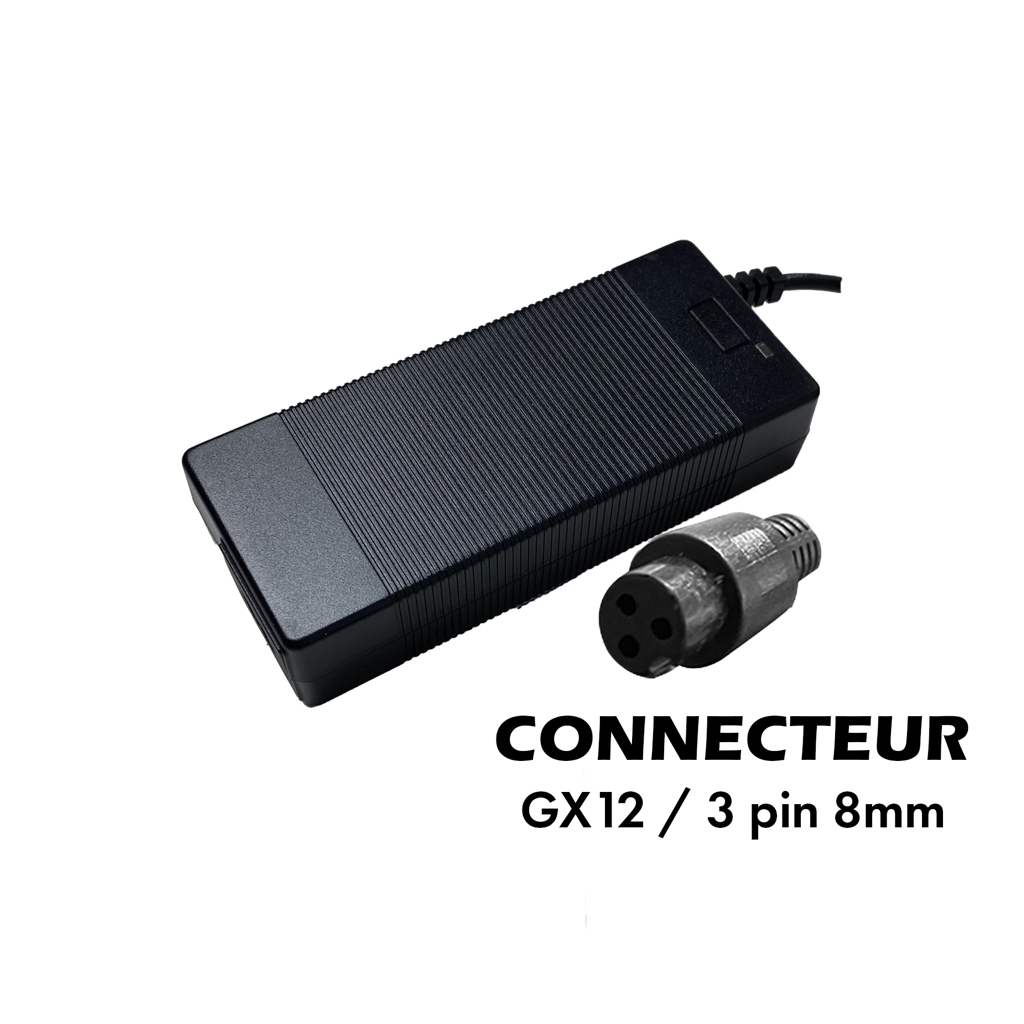 Chargeur 58.8V / 2A (connecteur GX12-3P 8MM)