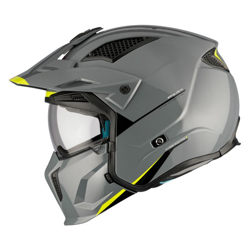 CASQUE TRIAL MT STREETFIGHTER SV UNI GRIS BRILLANT