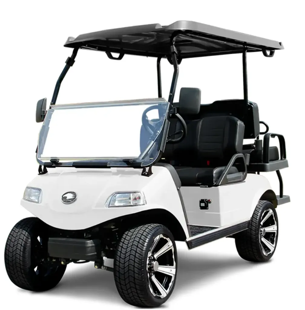 Golfette HDK 4 places - Lithium 48V 100Ah - occasion 2024 - kilométrage < 200km   (Blanc)