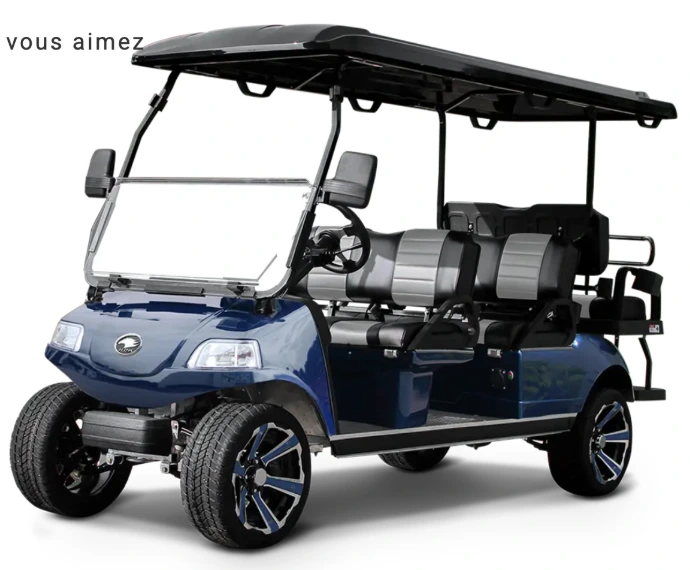 Golfette HDK 6 places - Lithium 48V 100Ah - occasion 2024 - kilométrage < 300km  (Blanc)