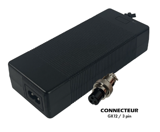 [SP-167] Chargeur 42V / 2A (connecteur GX12-3p 8mm)